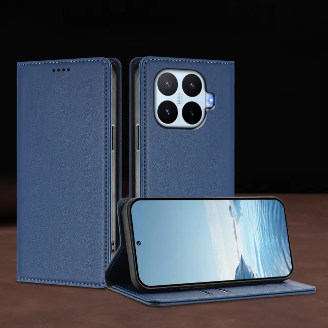 Housse Xiaomi 17T Simili Cuir Grainé Porte-Cartes Surpiqûres Contrastées