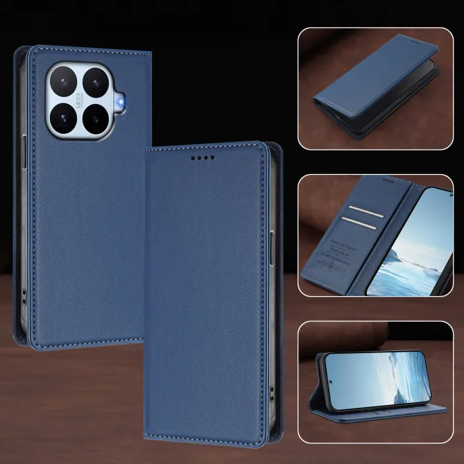 Housse Xiaomi 17T Simili Cuir Grainé Porte-Cartes Surpiqûres Contrastées