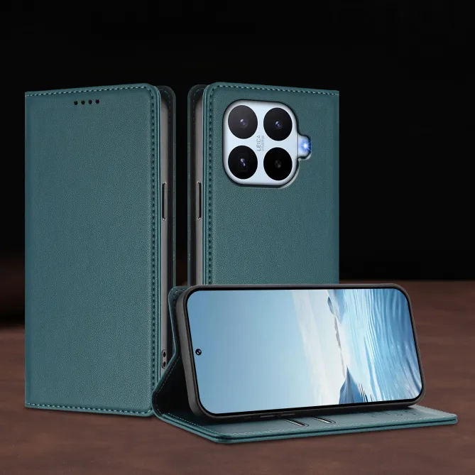 Housse Xiaomi 17T Simili Cuir Grainé Porte-Cartes Surpiqûres Contrastées