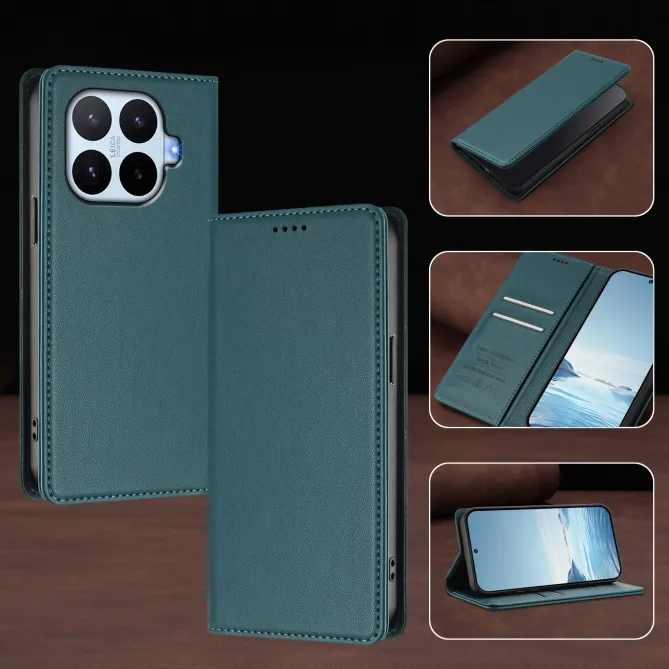 Housse Xiaomi 17T Simili Cuir Grainé Porte-Cartes Surpiqûres Contrastées