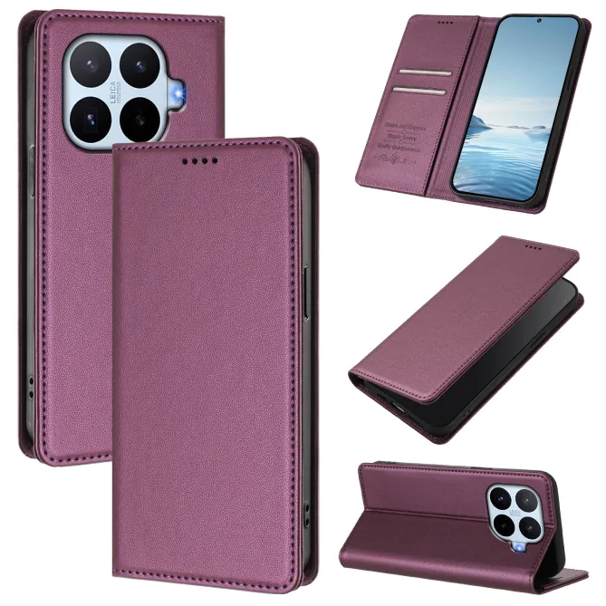 Housse Xiaomi 17T Simili Cuir Grainé Porte-Cartes Surpiqûres Contrastées