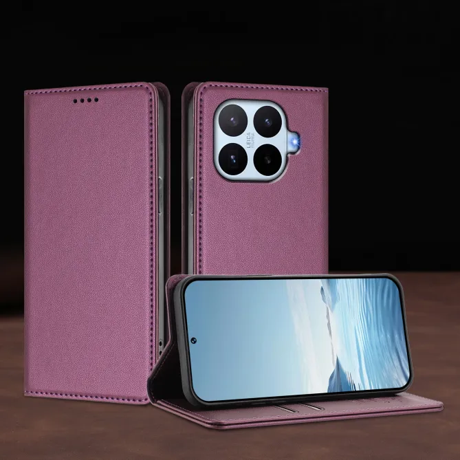 Housse Xiaomi 17T Simili Cuir Grainé Porte-Cartes Surpiqûres Contrastées