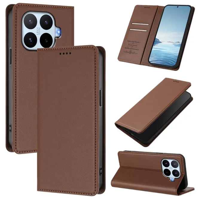 Housse Xiaomi 17T Simili Cuir Grainé Porte-Cartes Surpiqûres Contrastées