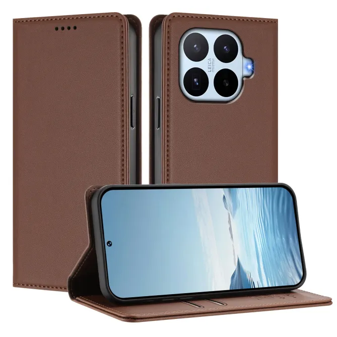 Housse Xiaomi 17T Simili Cuir Grainé Porte-Cartes Surpiqûres Contrastées