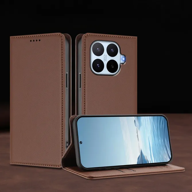 Housse Xiaomi 17T Simili Cuir Grainé Porte-Cartes Surpiqûres Contrastées