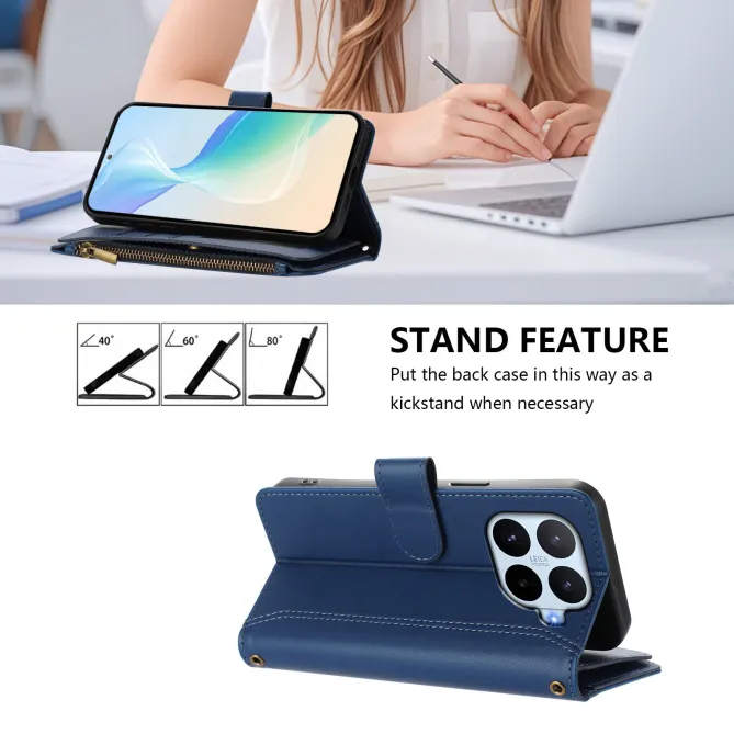 Housse Xiaomi 17T ORGANIZER Simili Cuir Multi-Rangements Dragonne