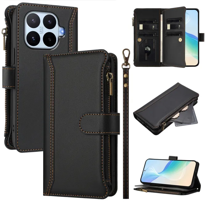 Housse Xiaomi 17T ORGANIZER Simili Cuir Multi-Rangements Dragonne