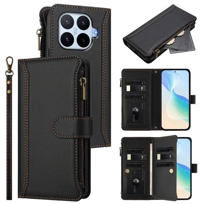 Housse Xiaomi 17T ORGANIZER Simili Cuir Multi-Rangements Dragonne