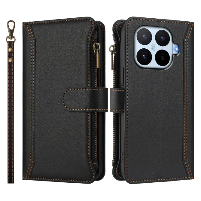 Housse Xiaomi 17T ORGANIZER Simili Cuir Multi-Rangements Dragonne