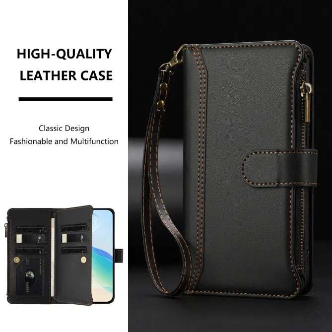 Housse Xiaomi 17T ORGANIZER Simili Cuir Multi-Rangements Dragonne