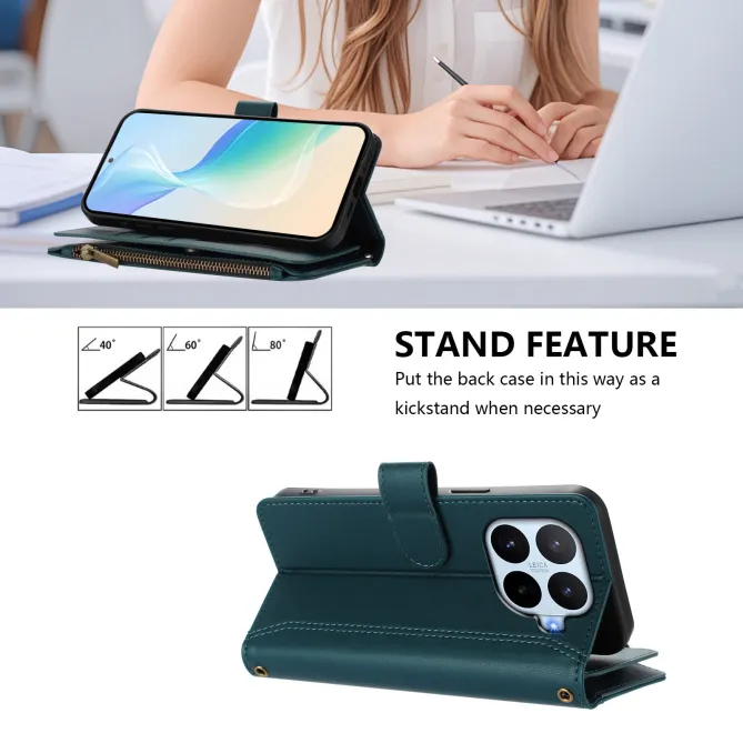 Housse Xiaomi 17T ORGANIZER Simili Cuir Multi-Rangements Dragonne