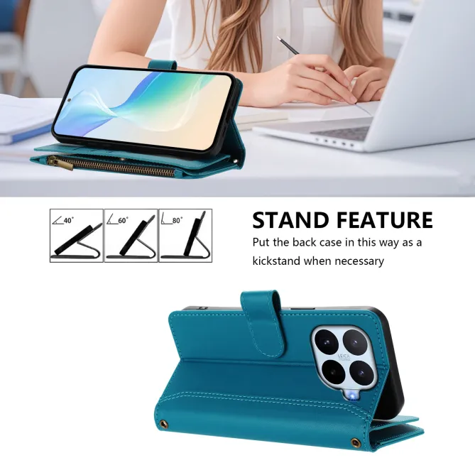 Housse Xiaomi 17T ORGANIZER Simili Cuir Multi-Rangements Dragonne