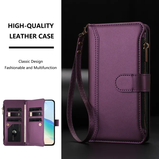 Housse Xiaomi 17T ORGANIZER Simili Cuir Multi-Rangements Dragonne