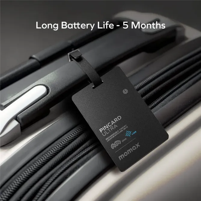 Tracker carte UWB Apple Find My rechargeable sans fil IP68