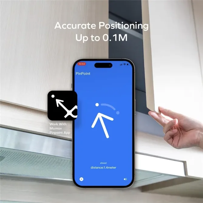 Tracker carte UWB Apple Find My rechargeable sans fil IP68
