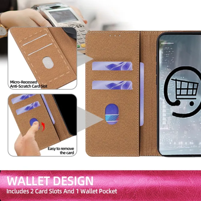 Housse Cuir Véritable Honor 600 Lite Rabat Flip Porte-Cartes RFID