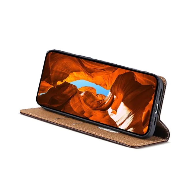 Housse Cuir Véritable Honor 600 Lite Rabat Flip Porte-Cartes RFID