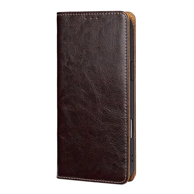 Housse Cuir Véritable Honor 600 Lite Rabat Flip Porte-Cartes RFID