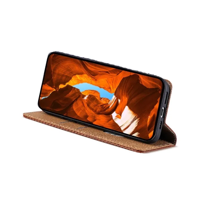 Housse Cuir Véritable Honor 600 Lite Rabat Flip Porte-Cartes RFID