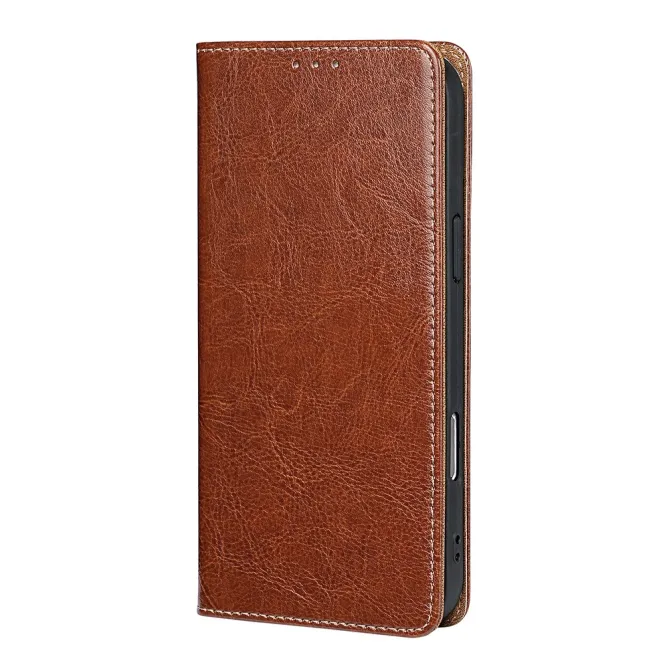 Housse Cuir Véritable Honor 600 Lite Rabat Flip Porte-Cartes RFID