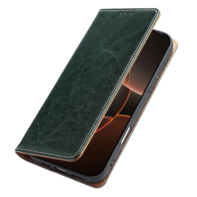 Housse Cuir Véritable Honor 600 Lite Rabat Flip Porte-Cartes RFID