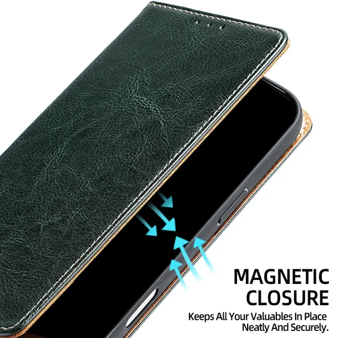 Housse Cuir Véritable Honor 600 Lite Rabat Flip Porte-Cartes RFID