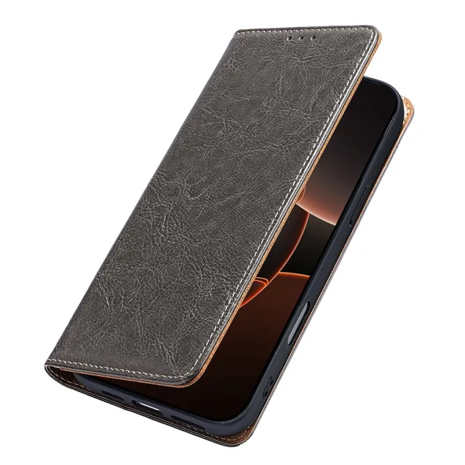 Housse Cuir Véritable Honor 600 Lite Rabat Flip Porte-Cartes RFID