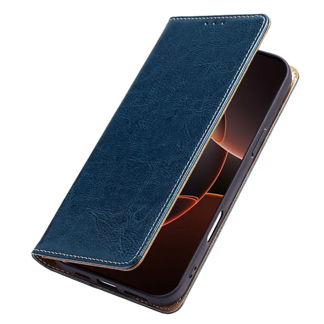Housse Cuir Véritable Honor 600 Lite Rabat Flip Porte-Cartes RFID