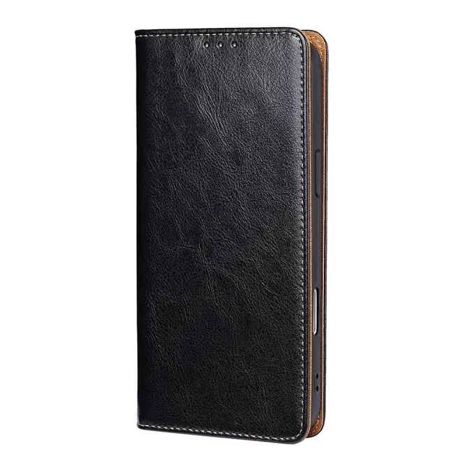 Housse Cuir Véritable Honor 600 Lite Rabat Flip Porte-Cartes RFID