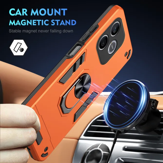Coque Honor 600 Lite, avec anneau et 2 verres trempés