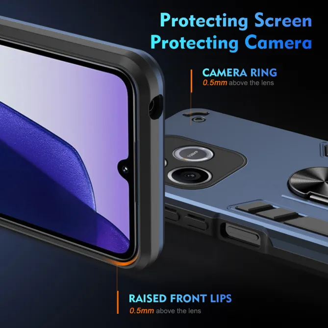 Coque Honor 600 Lite, avec anneau et 2 verres trempés