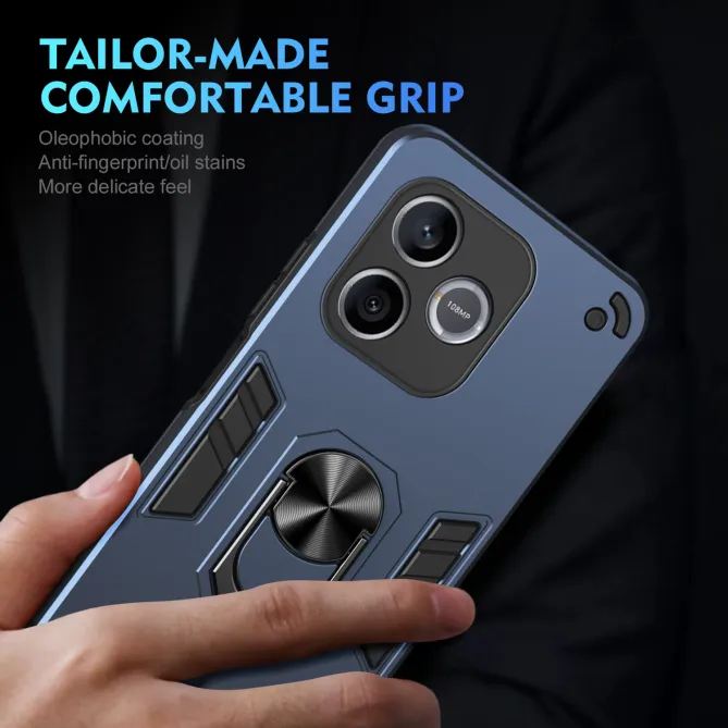 Coque Honor 600 Lite, avec anneau et 2 verres trempés