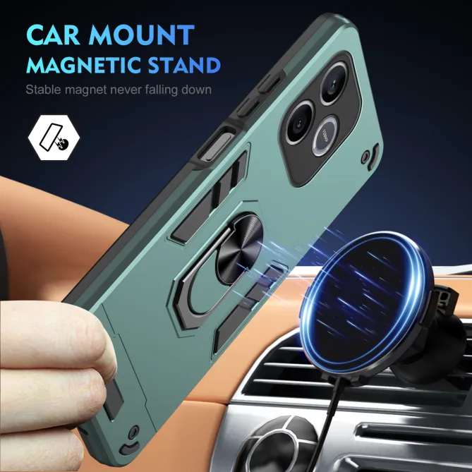 Coque Honor 600 Lite, avec anneau et 2 verres trempés