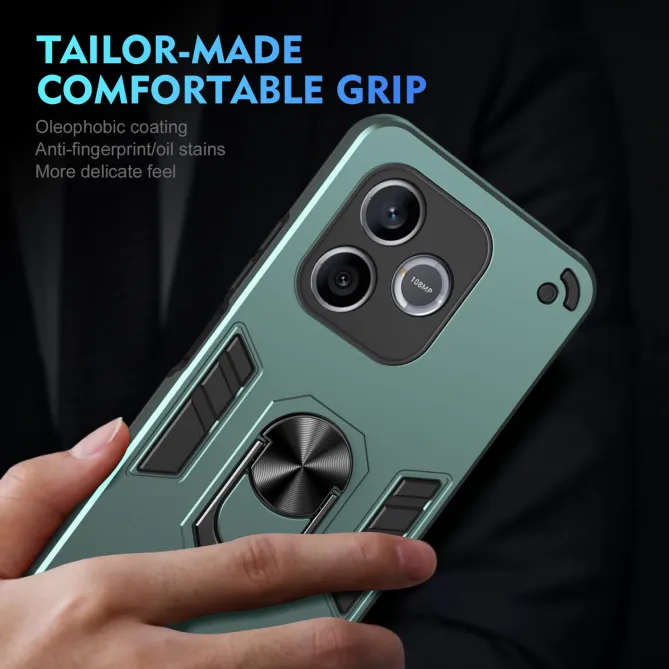 Coque Honor 600 Lite, avec anneau et 2 verres trempés