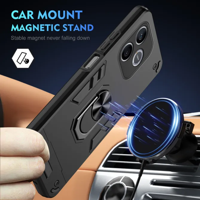 Coque Honor 600 Lite, avec anneau et 2 verres trempés