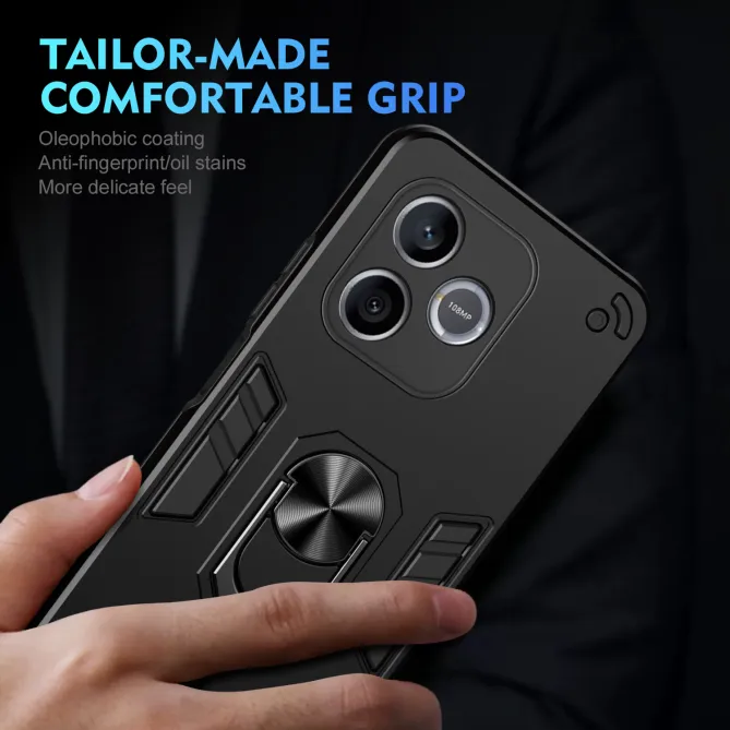 Coque Honor 600 Lite, avec anneau et 2 verres trempés