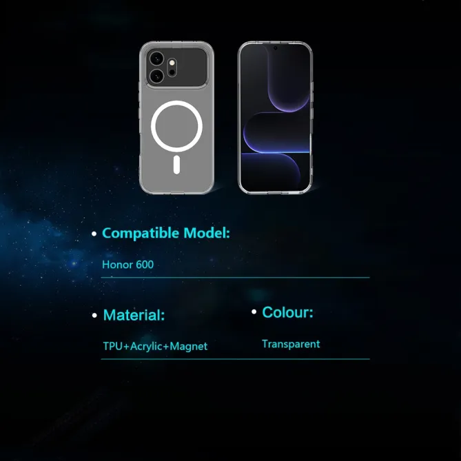 Coque Honor 600 Lite TOC Series Transparente Magnétique