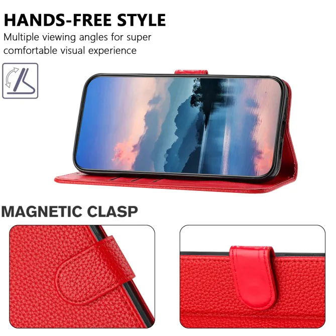 Housse Honor 600 Lite Simili Cuir Litchi avec Dragonne