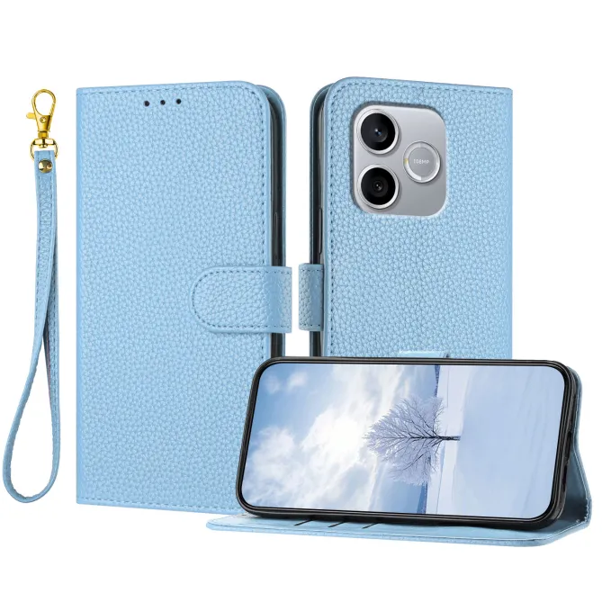 Housse Honor 600 Lite Simili Cuir Litchi avec Dragonne