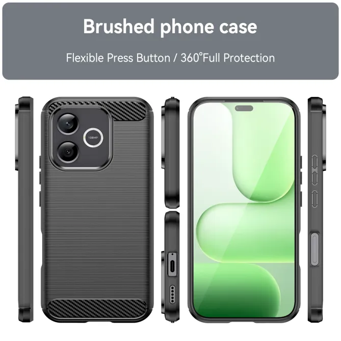 Coque Honor 600 Lite Carbone Brossé avec Verre Trempé