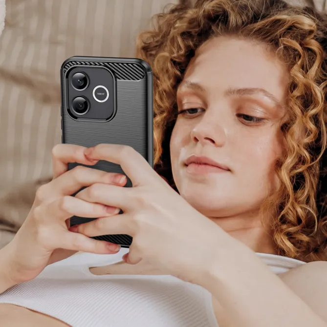 Coque Honor 600 Lite Carbone Brossé avec Verre Trempé