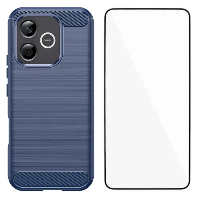 Coque Honor 600 Lite Carbone Brossé avec Verre Trempé
