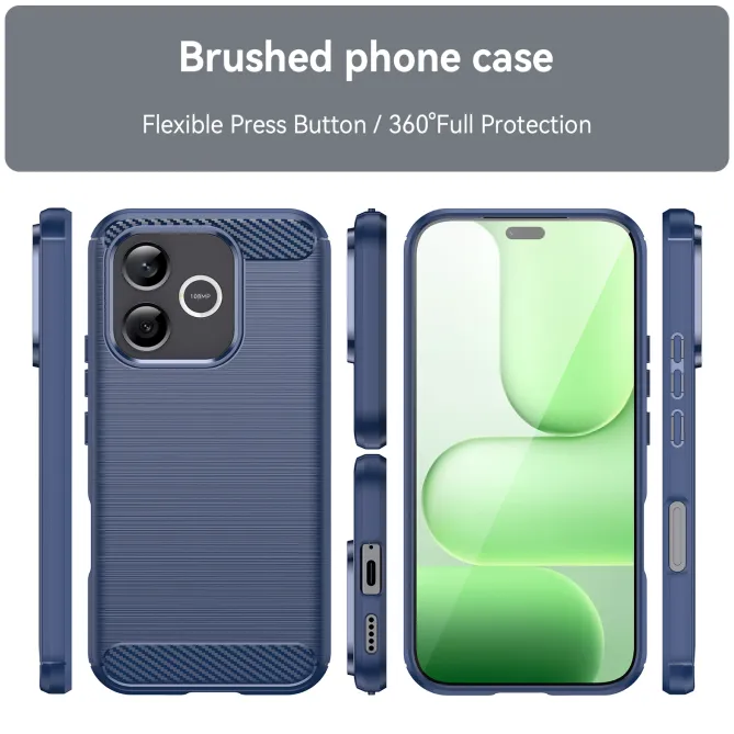 Coque Honor 600 Lite Carbone Brossé avec Verre Trempé