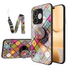 Coque Honor 600 Lite Mandala Patchwork avec Pop Socket