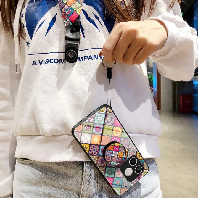 Coque Honor 600 Lite Mandala Patchwork avec Pop Socket