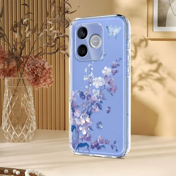 Coque Honor 600 Lite Fleurs et Papillons