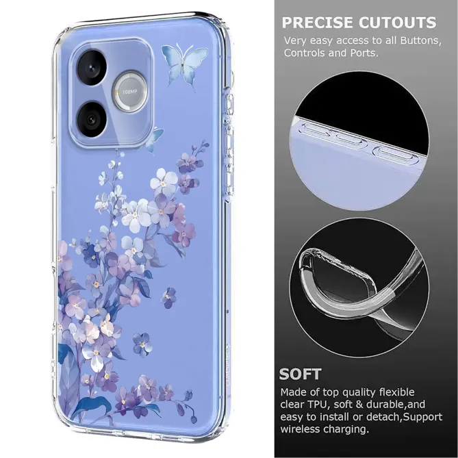 Coque Honor 600 Lite Fleurs et Papillons