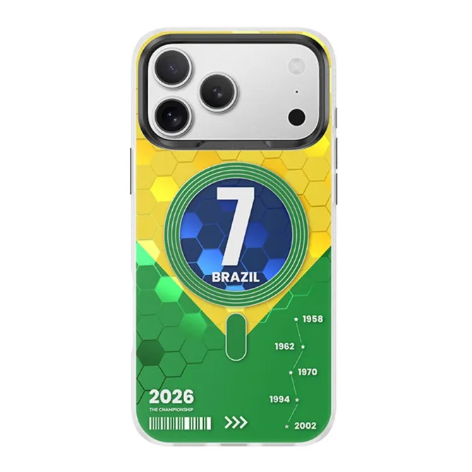 Coque iPhone 17 Pro MagSafe Brésil Édition Football