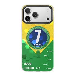 Coque iPhone 17 Pro MagSafe Brésil Édition Football