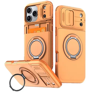 Coque iPhone 17 Pro avec Porte-Cartes et Cache Caméra